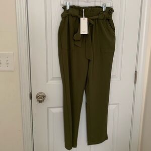 Women’s Grace Karin  Dressy Paper Bag Pencil Pants- Size Large-NWT